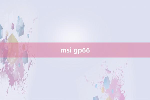 msi gp66